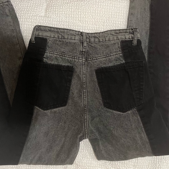 Two toned Black-Grey Denim Jeans (S) - Picture 2 of 4